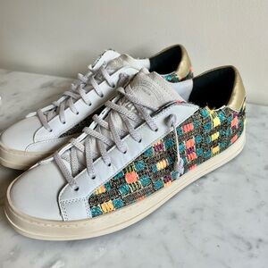 P448 Woven Women’s Sneakers Size 9.5 Low Top Lace Up